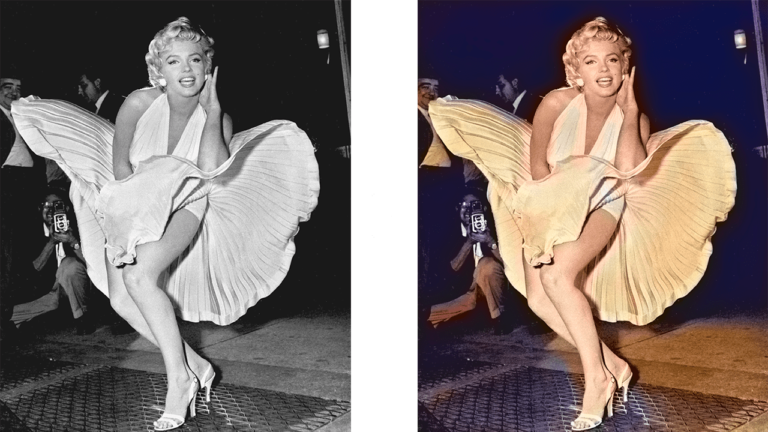 Marilyn Monroe colorized with Deep Art Effects Pro for Desktop